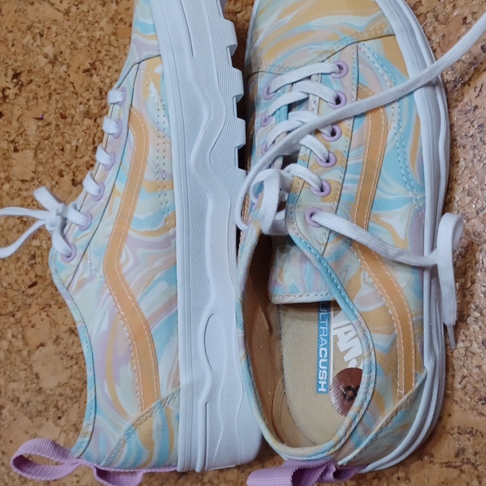 Vans Unisex Sentry Old Skool Wafflecup Sneakers W9.5, M8 Pastel Swirl NWOB - Picture 6 of 7